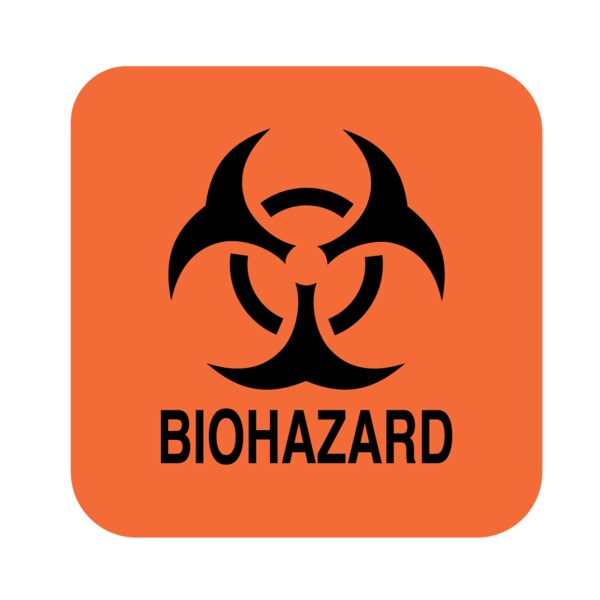 Label, Biohazard Symbol 6" x 6"